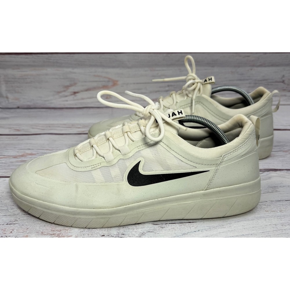 Nike SB Nyjah Free 2 Summit White Black Skate Shoes BV2078-100 Mens 12